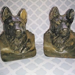 ATQ Cast Iron Dog Shepherd Bookends doorstops